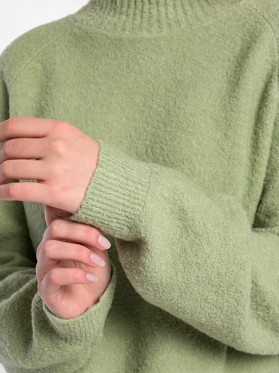 Вязаный свитер букле из смесовой шерсти